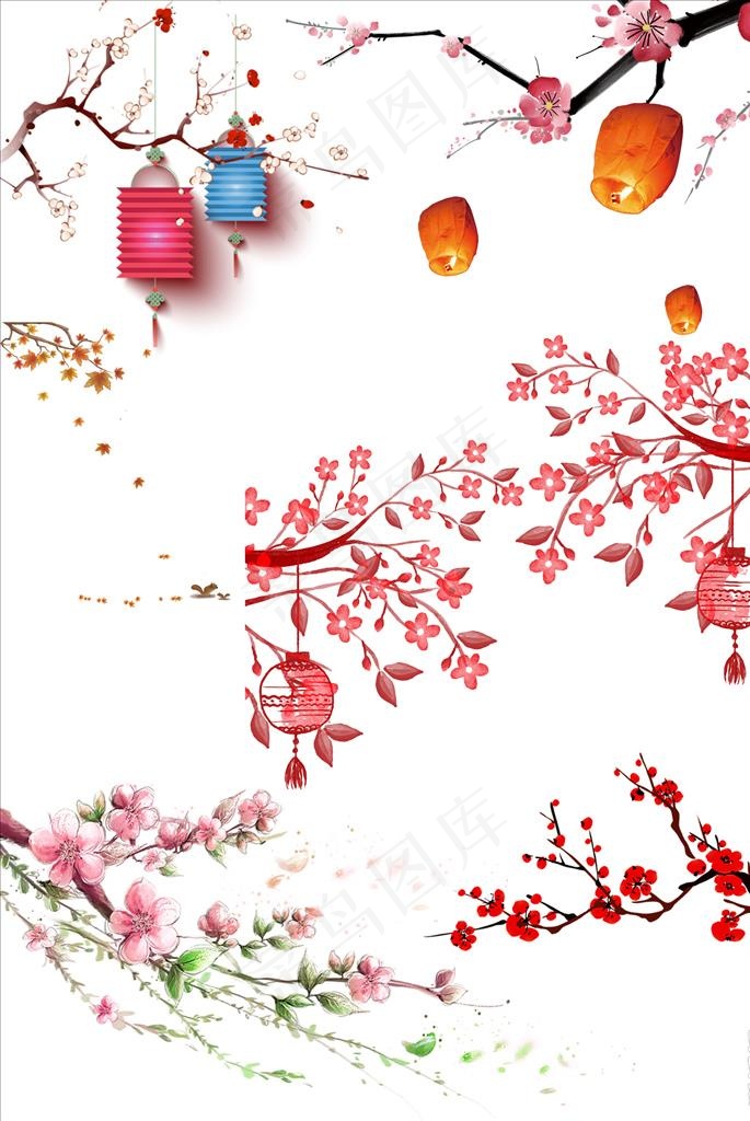 中秋手绘花图片