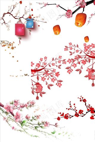 中秋手绘花图片