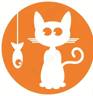 猫吃鱼图片