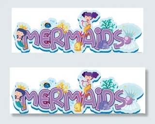 卡通美人鱼图片