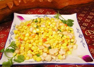 玉米鸡粒图片
