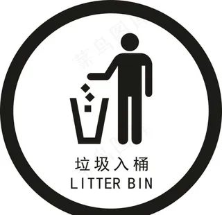 垃圾入桶标识图片