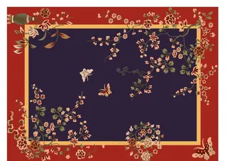 新中式地毯图片