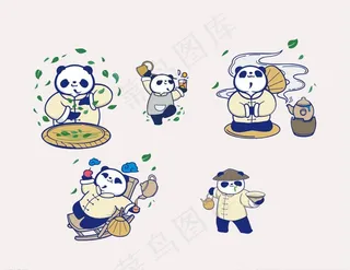 熊猫矢量图图片