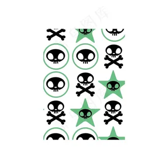 卡通骷髅头背景底纹图片