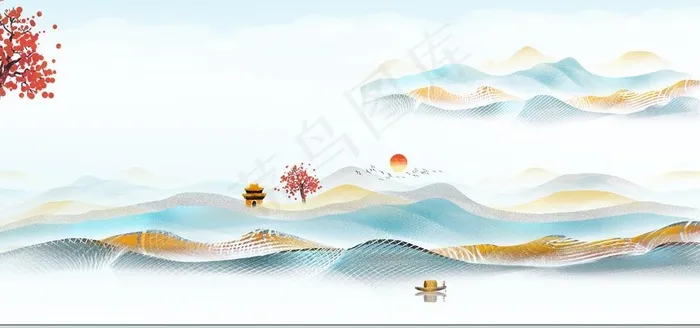 中国风背景图片(7087X3543(DPI:150))psd模版下载