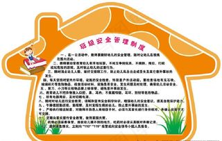 幼儿园班级安全管理制度牌图片