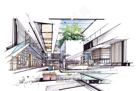 卓越手绘室内设计效果图图片