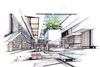 卓越手绘室内设计效果图图片