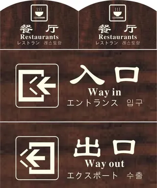 入口出口标识图片