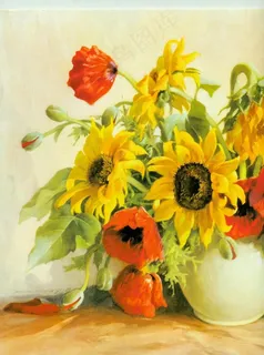 油画花卉图片 油画花卉图片