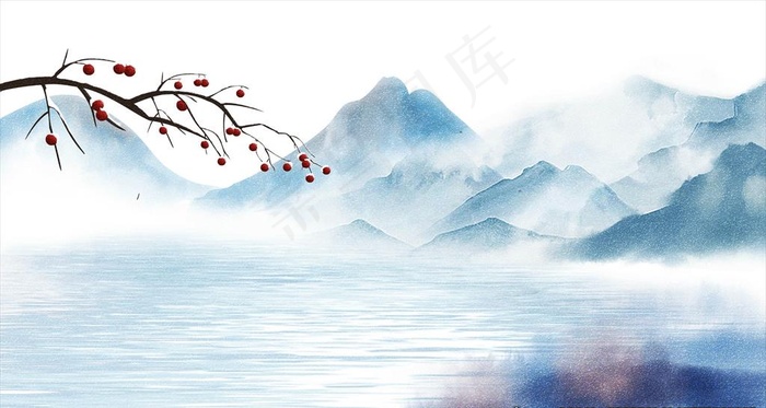 唯美山水风景背景图片(3307X1861(DPI:300))psd模版下载