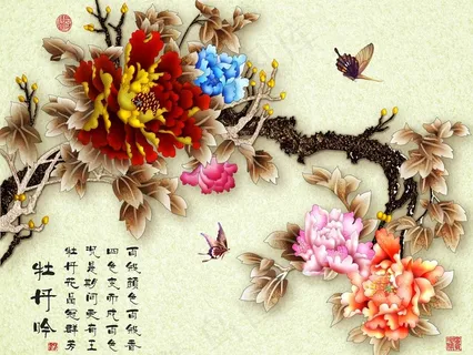花卉背景墙图片 花卉背景墙图片