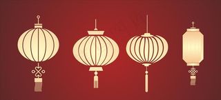 矢量灯笼元素素材图片