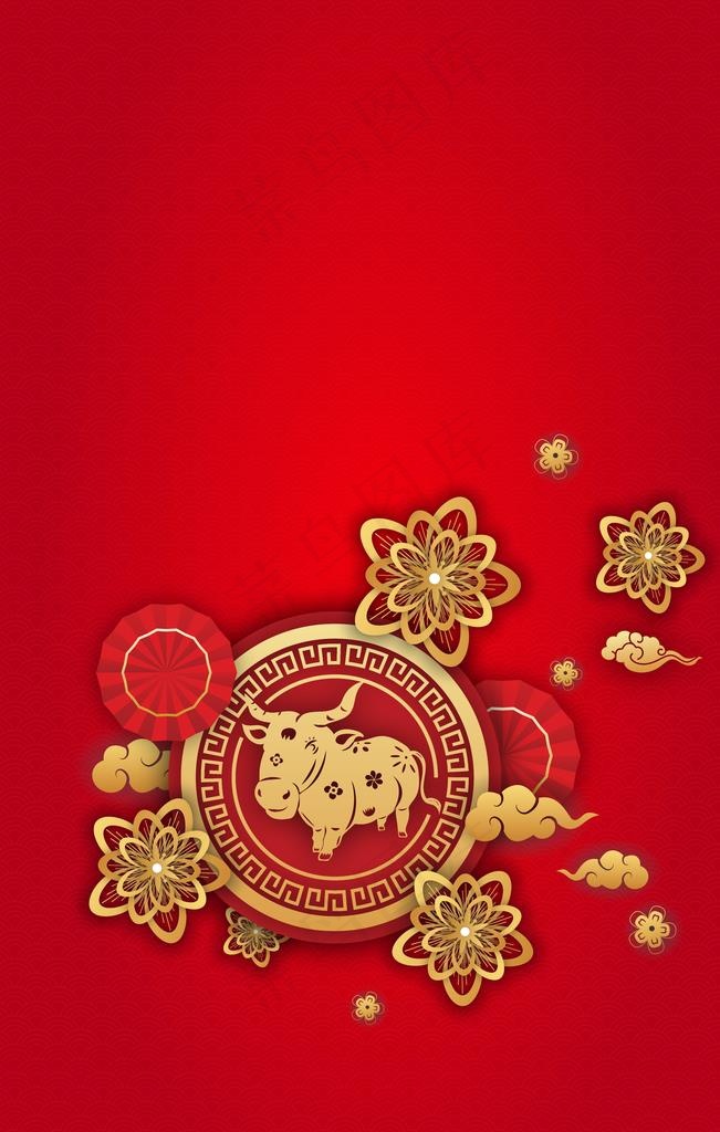 新年红色喜庆背景图片