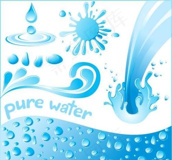 超酷水主题矢量素材图片