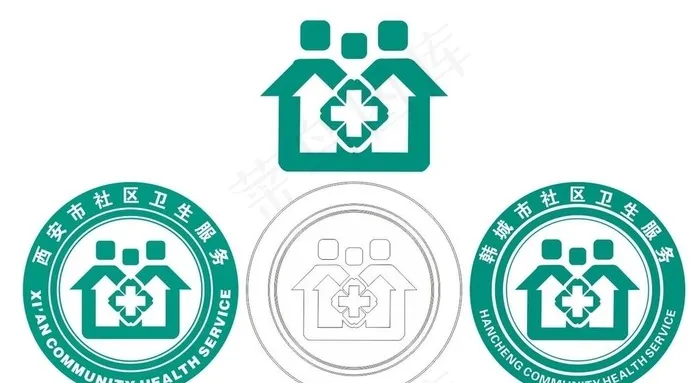社区卫生服务图片cdr矢量模版下载