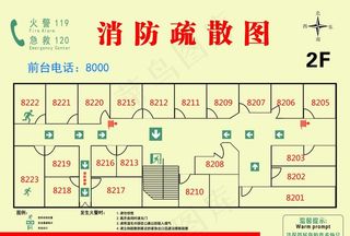 消防疏散图图片