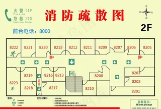 消防疏散图图片