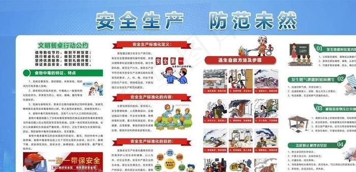安全生产月展板图片cdr矢量模版下载