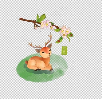 卡通长颈鹿图片