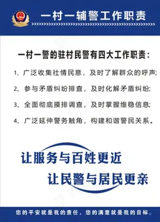 一村一辅警工作职责图片 一村一辅警工作职责图片