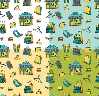 矢量商场购物元素图标图片