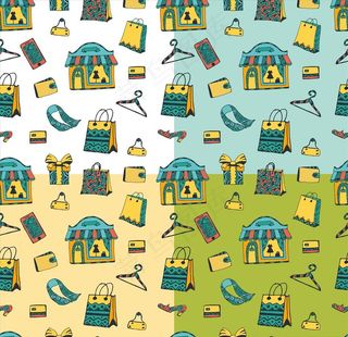 矢量商场购物元素图标图片