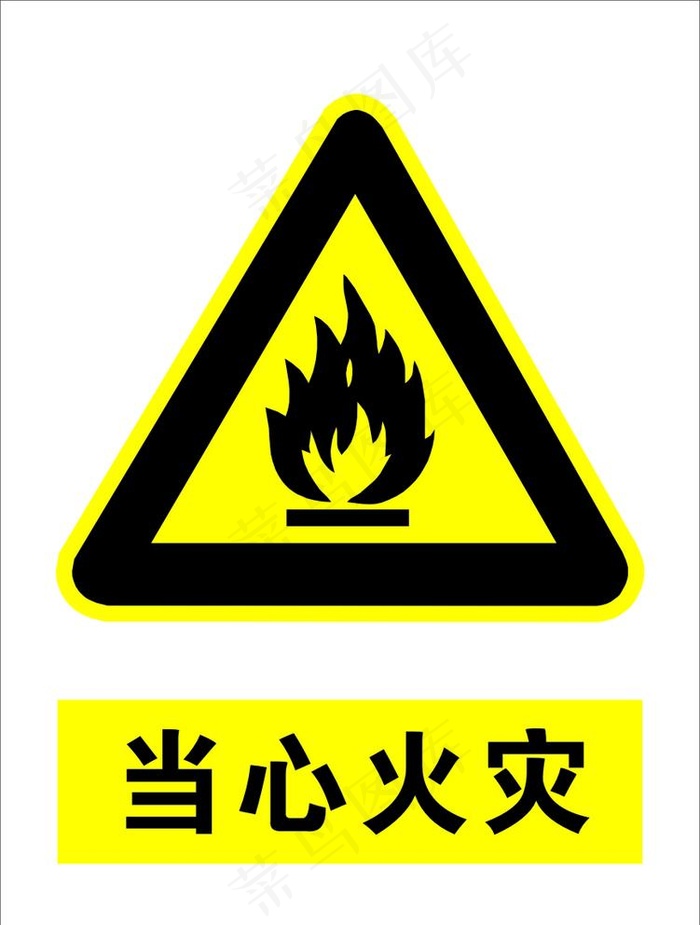 当心火灾图片cdr矢量模版下载