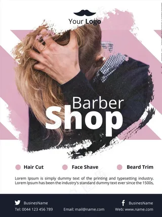 理发店海报图片