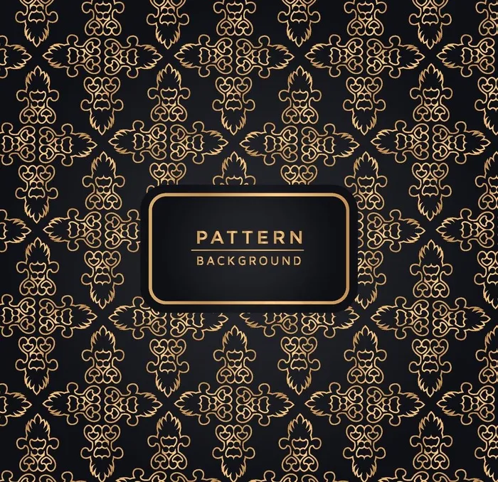 金色连续花纹图片eps,ai矢量模版下载