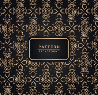 金色连续花纹图片