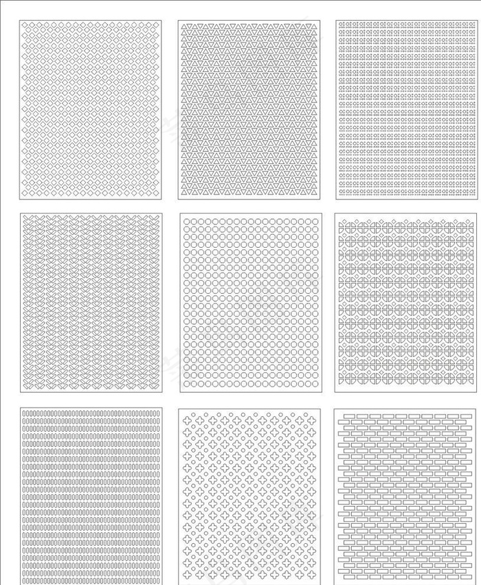 冲孔板图片cdr矢量模版下载