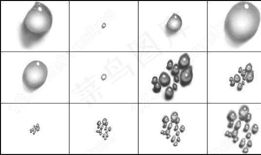 超逼真水珠水滴PS笔刷
