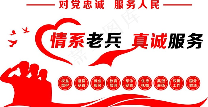 退役军人图片cdr矢量模版下载
