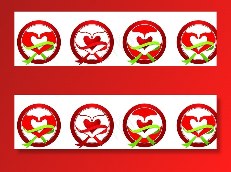 慈善爱心logo图片ai矢量模版下载