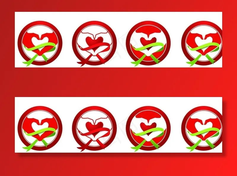 慈善爱心logo图片ai矢量模版下载