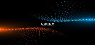 黑色科技渐变 蓝橙背景图片