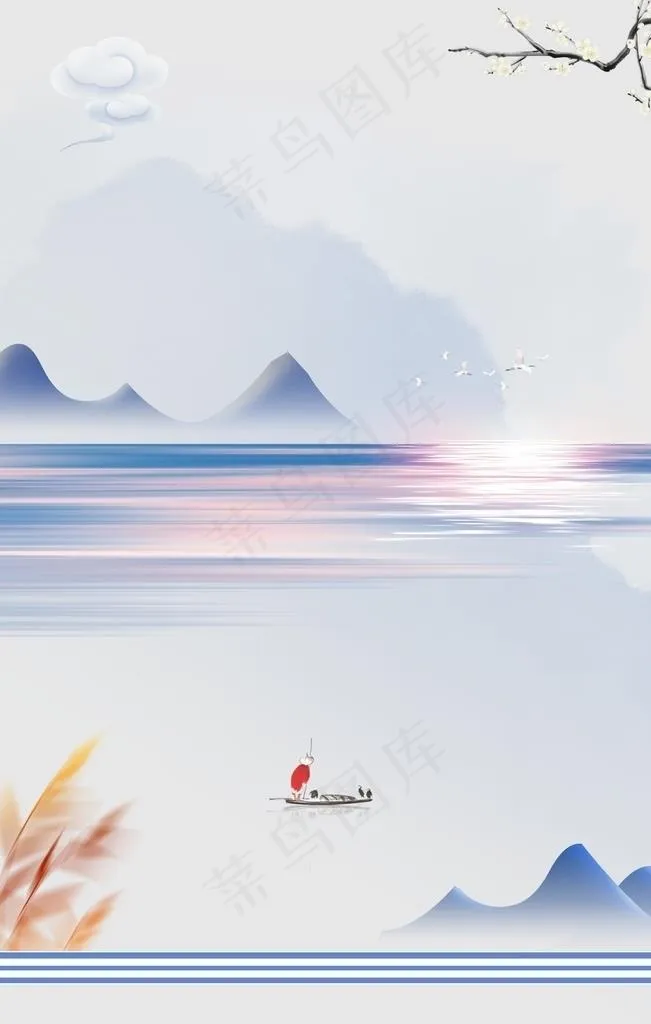 山水画图片(3543X5315(DPI:300))psd模版下载