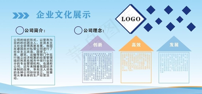 企业文化图片cdr矢量模版下载