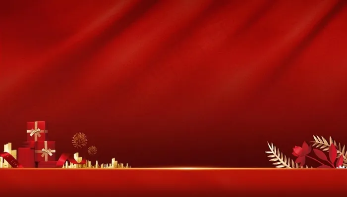 地产红色活动背景图片(5906X3543(DPI:300))psd模版下载