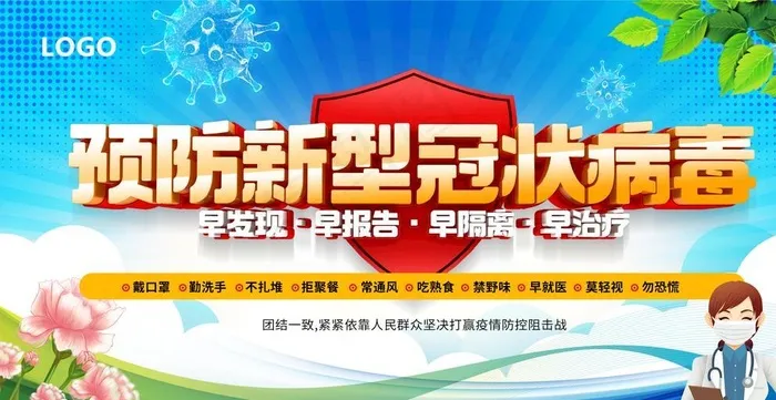 新型冠状病毒宣传图片(4724X2657(DPI:150))psd模版下载