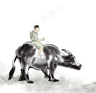 牧童放牛图片