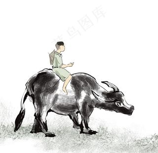 牧童放牛图片