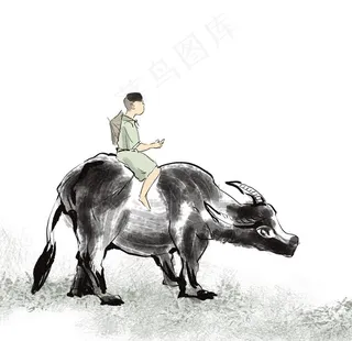 牧童放牛图片