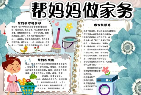 做家务小报图片