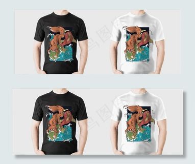 男装T恤衣服样机图片