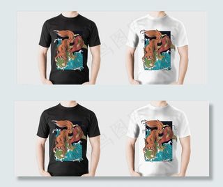 男装T恤衣服样机图片