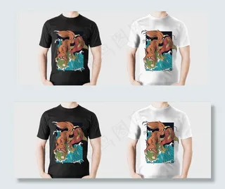 男装T恤衣服样机图片