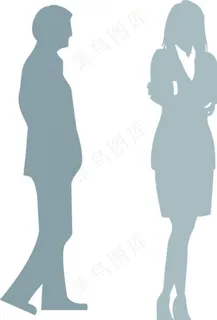 男女人像剪影图片